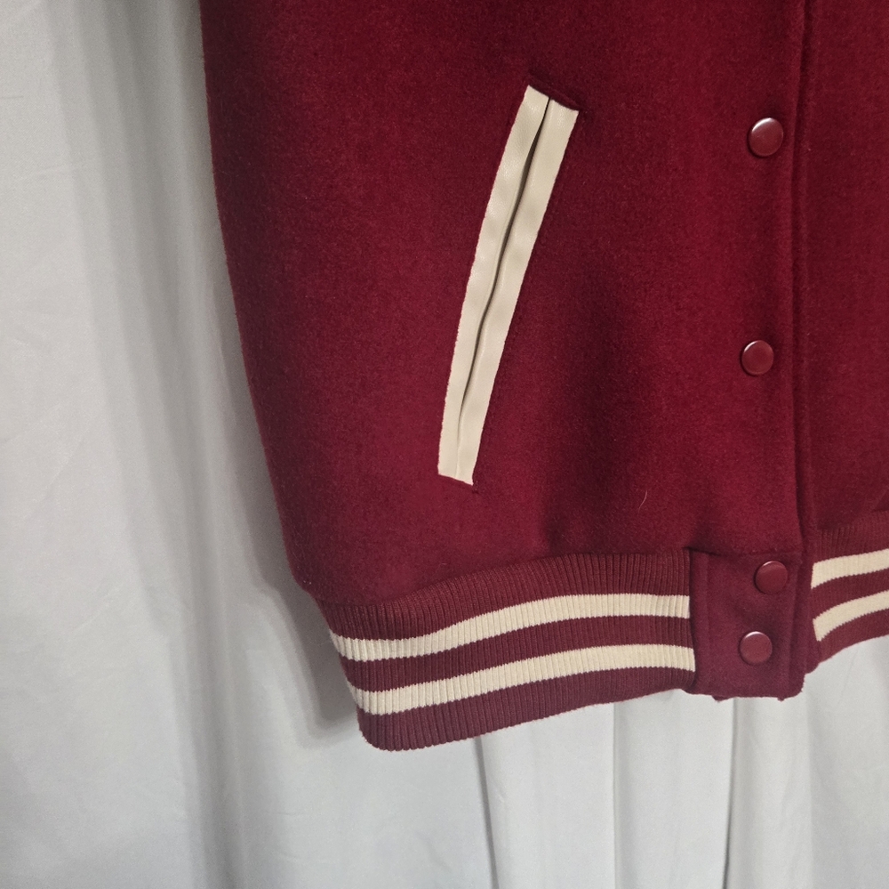 Ashley By 26 International Red/White Preppy Varsity Jacket "New York" Size M - Picture 5 of 7